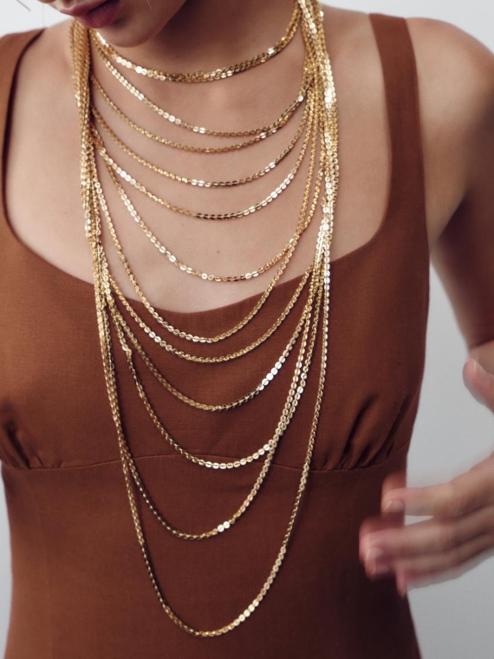 NWT Zara Multi-Chain Layered Necklace
